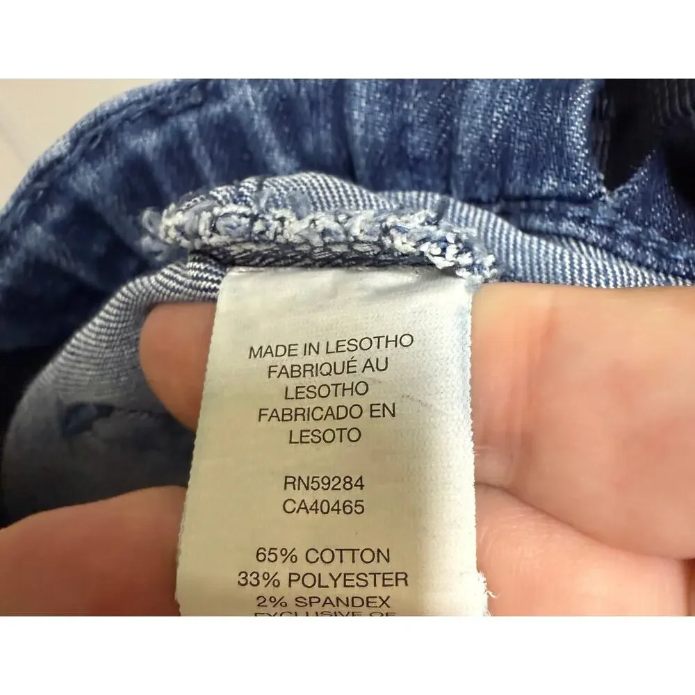 Children's Place Girls Jeggings Jeans Size 8 Distressed Blue Stretch Jeans Rips